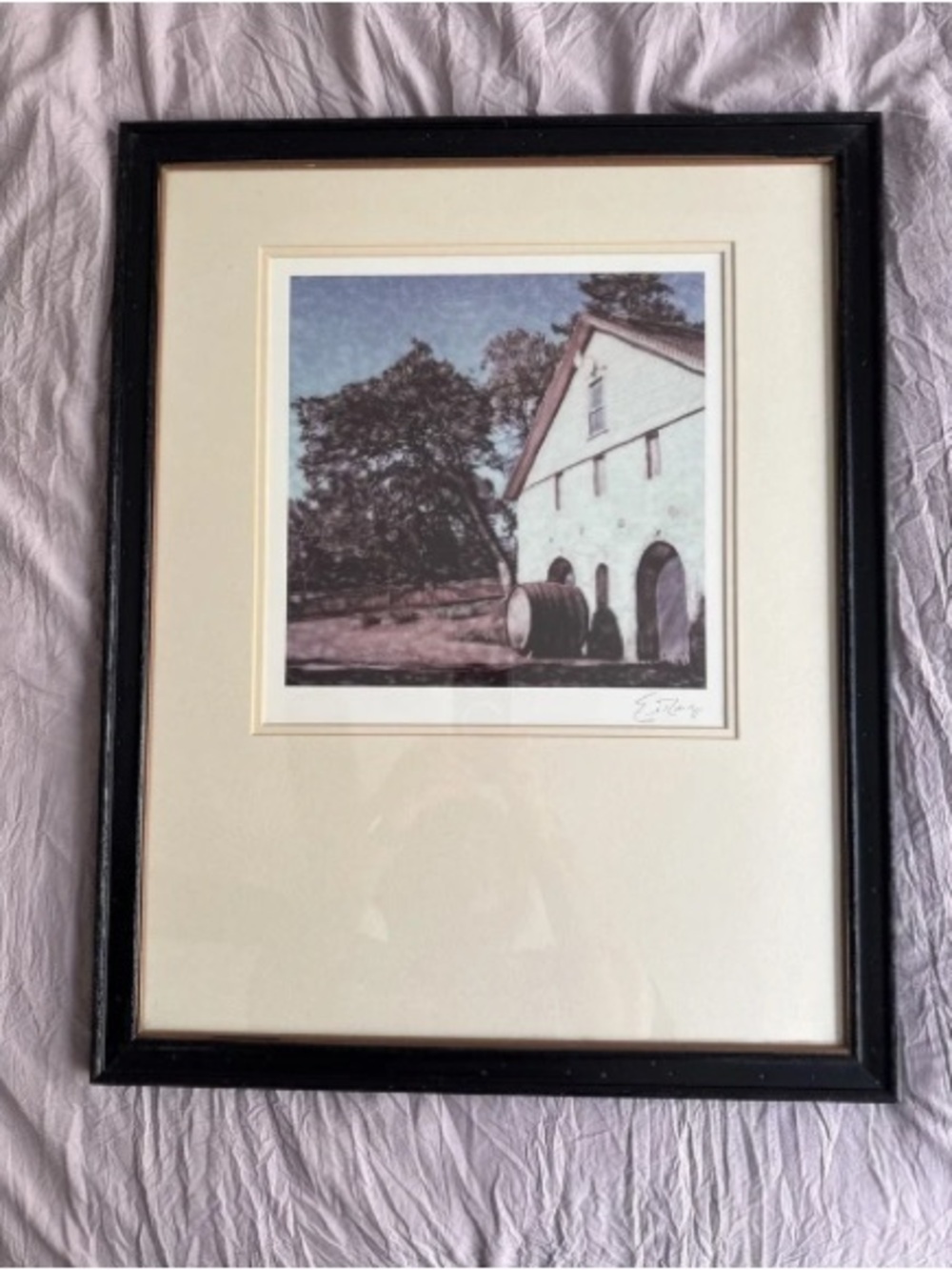 "French Oak Barrel" By Ernesto Rodriquez From Pier 1 Imports signed and framed